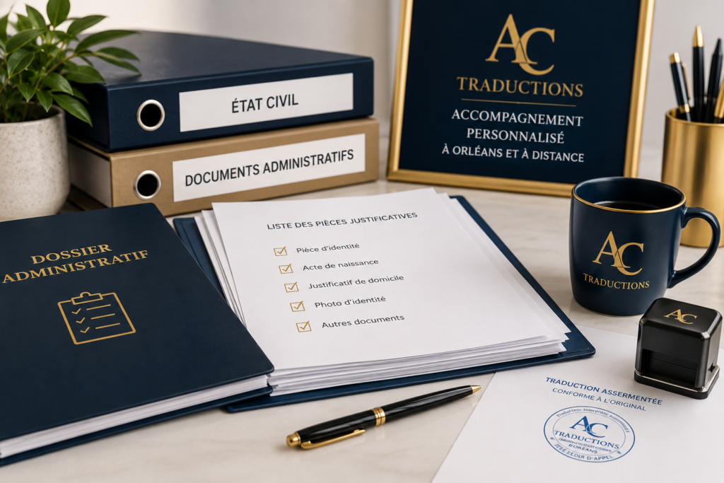Assistance administrative et préparation de dossiers avec AC Traductions à Orléans