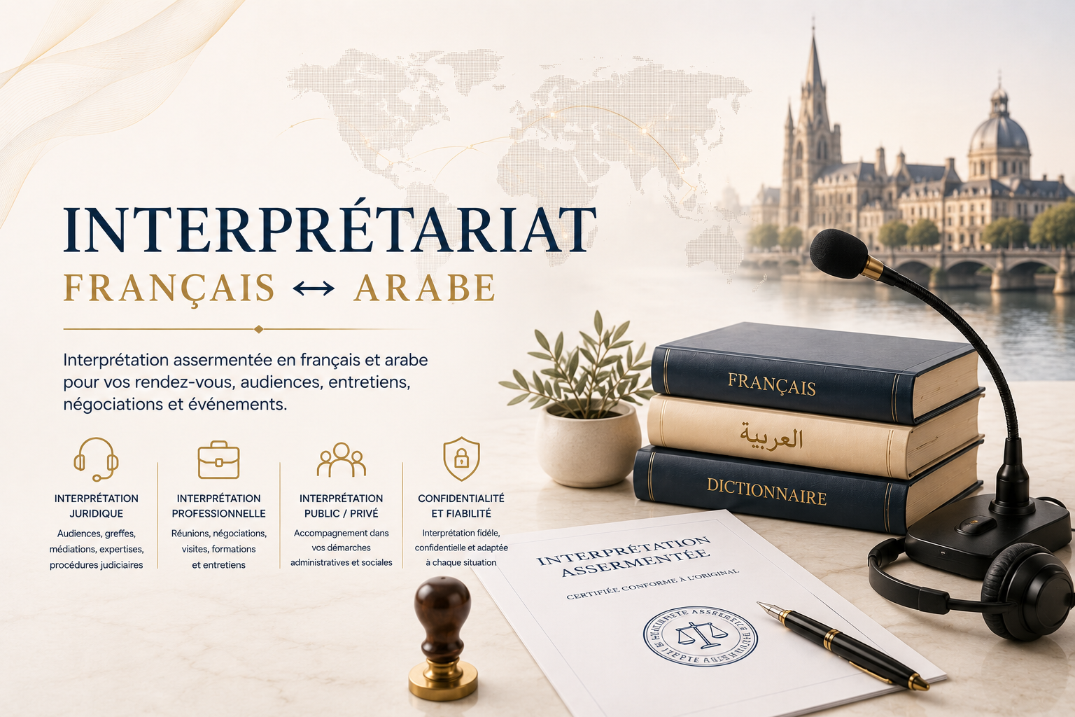 Interprète assermenté français-arabe à Orléans pour missions judiciaires, administratives et professionnelles – AC Traductions